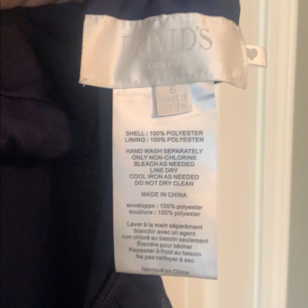 Size 6, Navy, Davis bridal BM dress